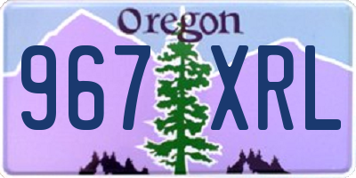 OR license plate 967XRL