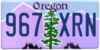 OR license plate 967XRN
