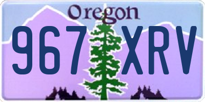 OR license plate 967XRV