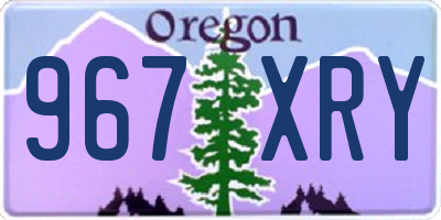 OR license plate 967XRY