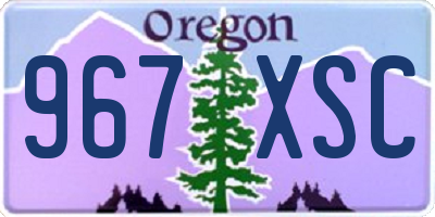 OR license plate 967XSC
