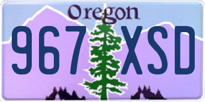 OR license plate 967XSD