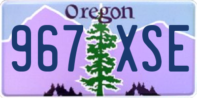 OR license plate 967XSE
