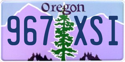 OR license plate 967XSI