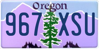 OR license plate 967XSU