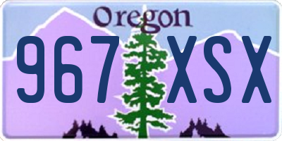 OR license plate 967XSX