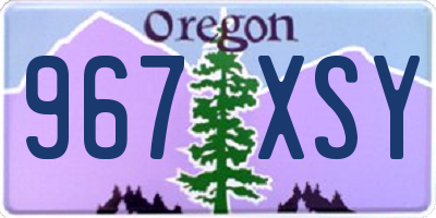 OR license plate 967XSY
