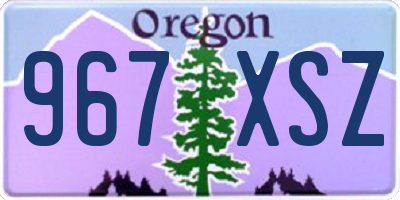 OR license plate 967XSZ