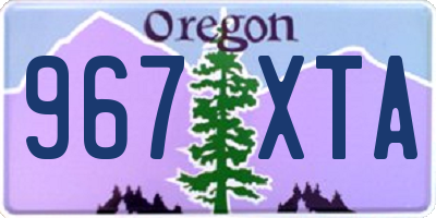 OR license plate 967XTA