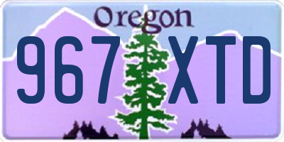 OR license plate 967XTD