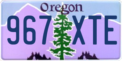 OR license plate 967XTE