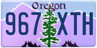OR license plate 967XTH