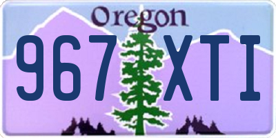 OR license plate 967XTI