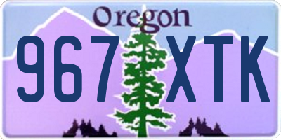 OR license plate 967XTK