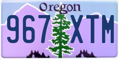 OR license plate 967XTM
