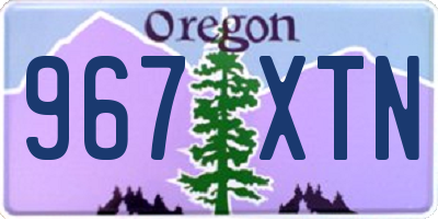 OR license plate 967XTN