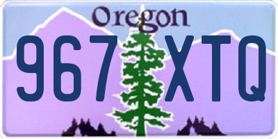OR license plate 967XTQ
