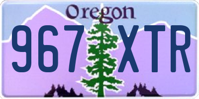 OR license plate 967XTR