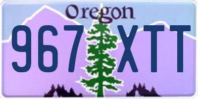 OR license plate 967XTT