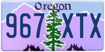 OR license plate 967XTX