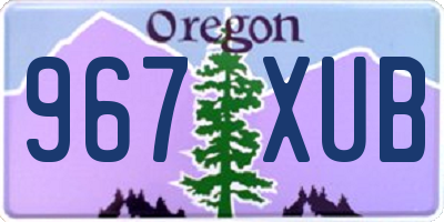 OR license plate 967XUB