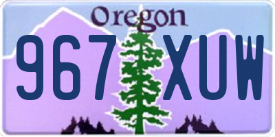 OR license plate 967XUW