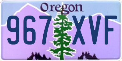 OR license plate 967XVF