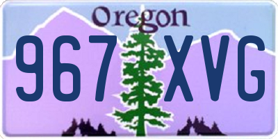 OR license plate 967XVG