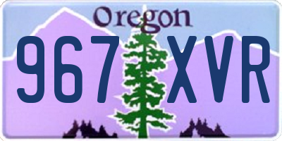 OR license plate 967XVR