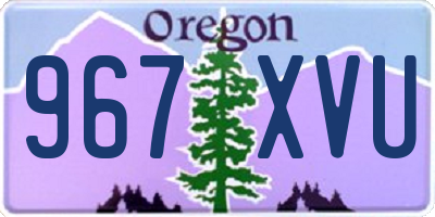 OR license plate 967XVU