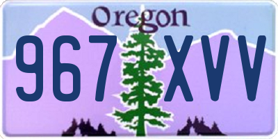 OR license plate 967XVV
