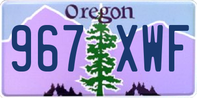 OR license plate 967XWF