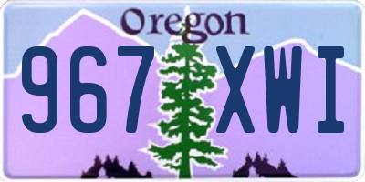 OR license plate 967XWI