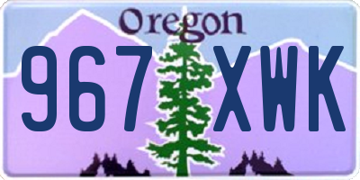 OR license plate 967XWK
