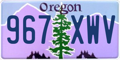 OR license plate 967XWV