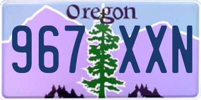 OR license plate 967XXN