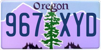OR license plate 967XYD