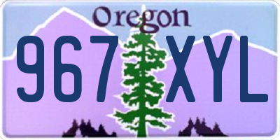 OR license plate 967XYL