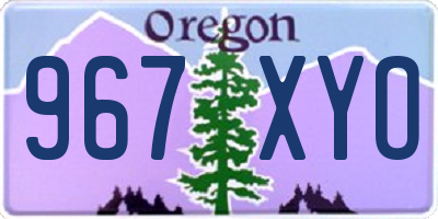 OR license plate 967XYO