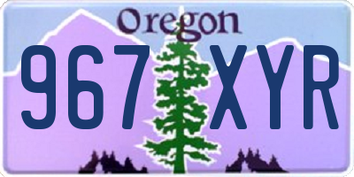 OR license plate 967XYR