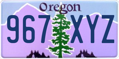 OR license plate 967XYZ