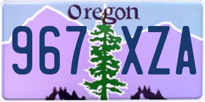 OR license plate 967XZA