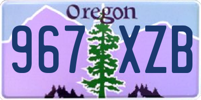 OR license plate 967XZB