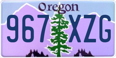 OR license plate 967XZG