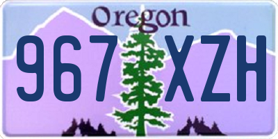 OR license plate 967XZH