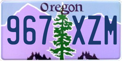 OR license plate 967XZM