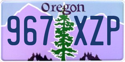 OR license plate 967XZP