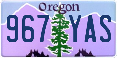 OR license plate 967YAS