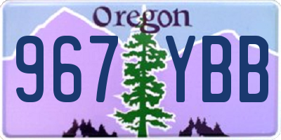 OR license plate 967YBB