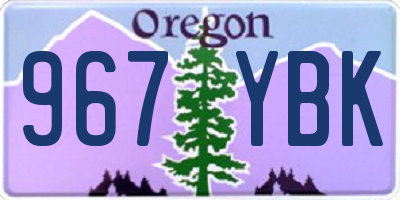 OR license plate 967YBK